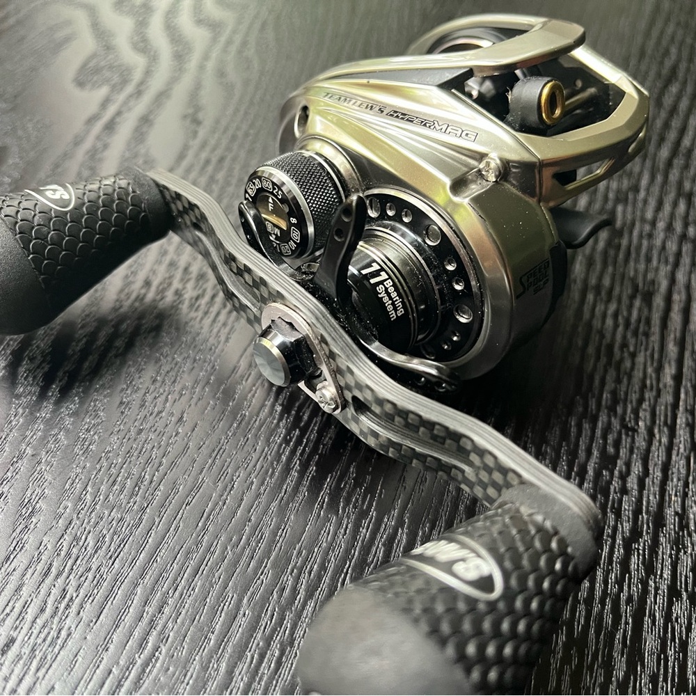 Lew’s Hypermag magnesium baitcasting reel.